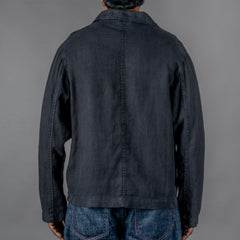 Unisex Jacke Bio Leinen Cropped Deep Black