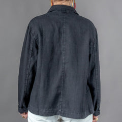 Unisex Jacke Bio Leinen Cropped Deep Black