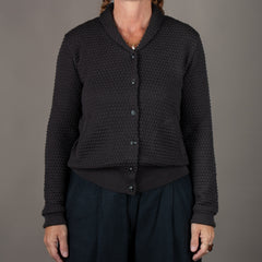 Damen Strickjacke mit Schalkragen Braun