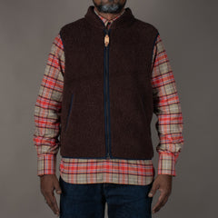 Teddy Wool Vest braun/navy