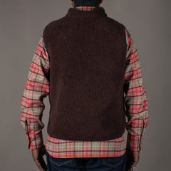 Teddy Wool Vest braun/navy