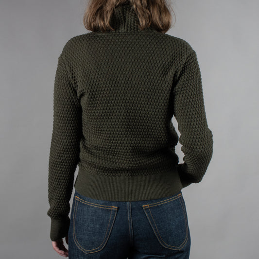 Damen Strickjacke mit Schalkragen Grün