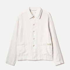 Unisex Jacke Bio Leinen Cropped Light Stone