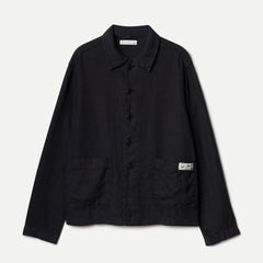 Unisex Jacke Bio Leinen Cropped Deep Black