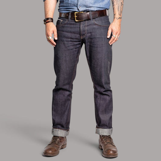 Schmaler Blaumann ZIP Jeanshose 12.5 oz