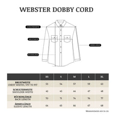 Webster Dobby Cord Shirt blue