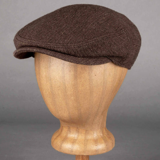 Kent cap wool/linen mud-colored