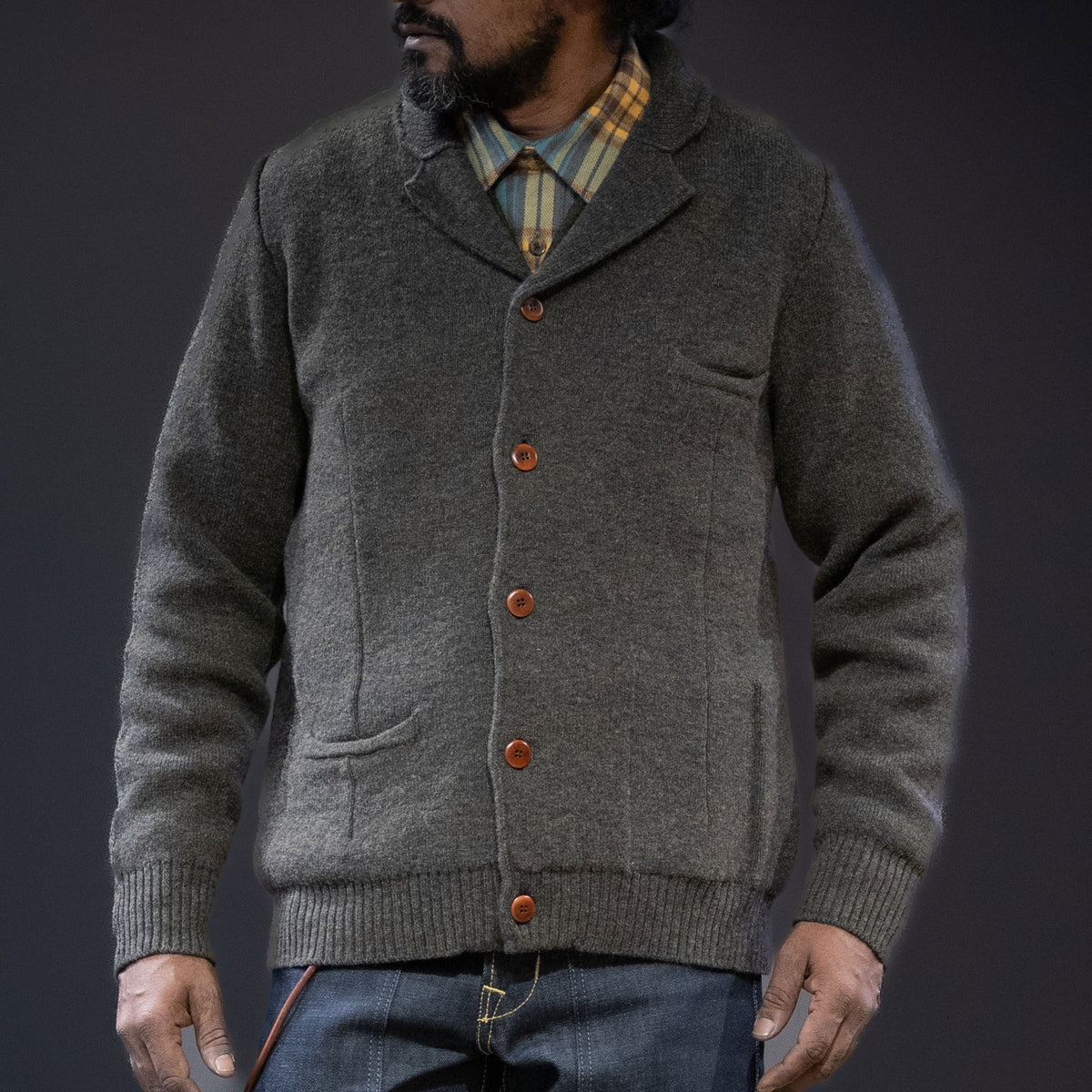 Max 3 dark green cardigan