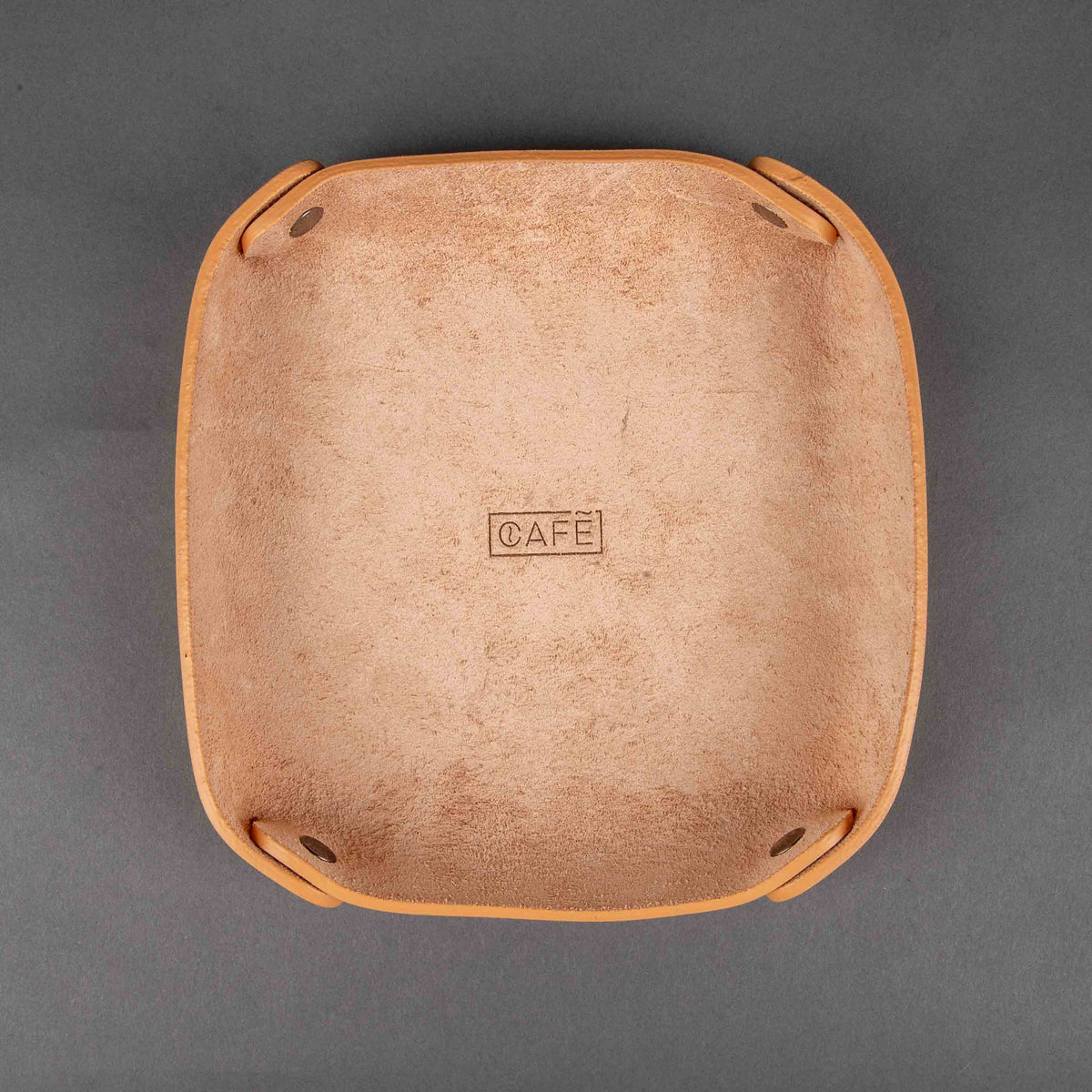 Leather Valet Tray Natural