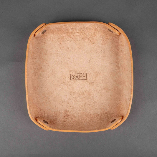 Leather Valet Tray Natural