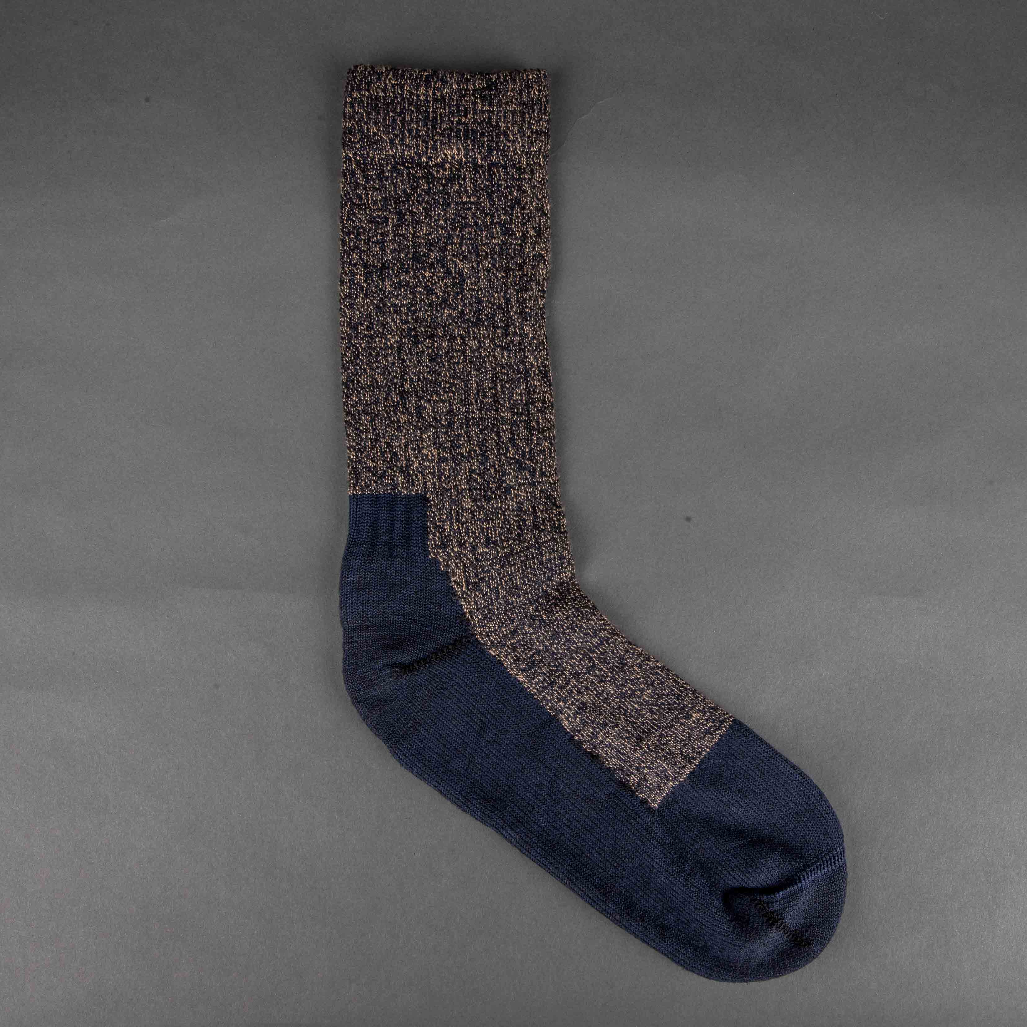 Deep Toe Capped Wool Socken dark navy