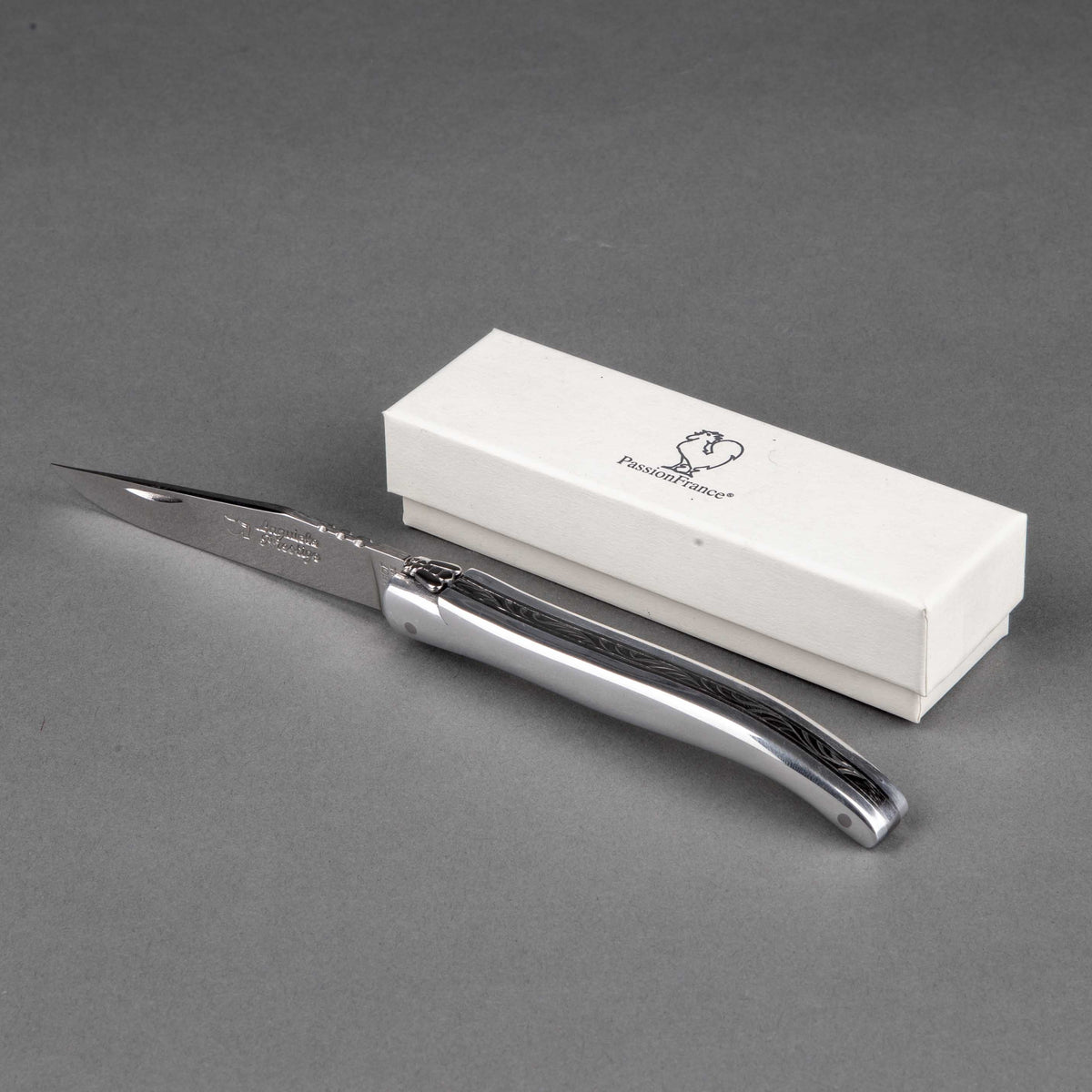 Laguiole Art Deco pocket knife with aluminum handle