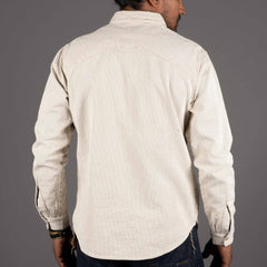 Work Shirt 6.5 oz. brown & white cord stripe