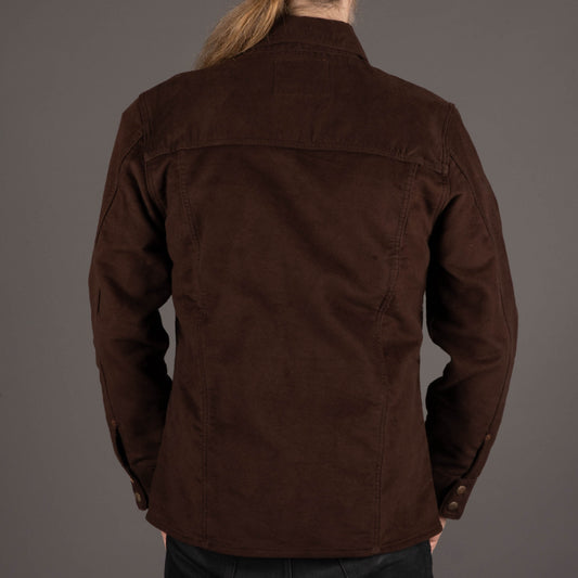 Copeland Overshirt aus Moleskin in Dark Brown