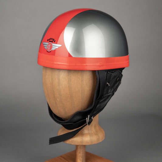 Classic Helmet Silver Red