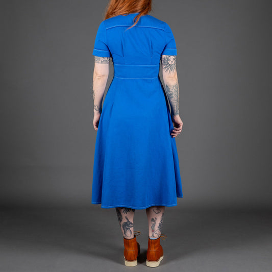 Womens Dress Herringbone French Blue