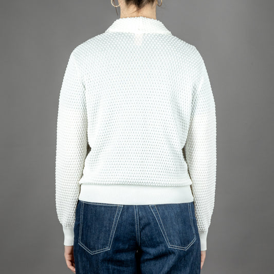 Damen Strickjacke mit Schalkragen Ecru