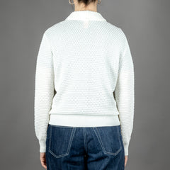 Women's Cardigan with Shawl Collar in Ecru