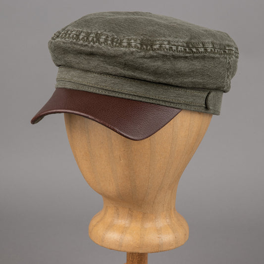 Rider Peabody cap made of cotton/linen in olive