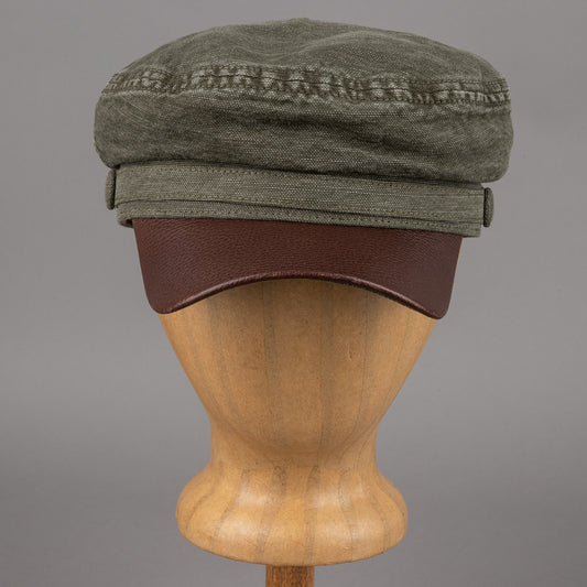 Rider Peabody cap made of cotton/linen in olive