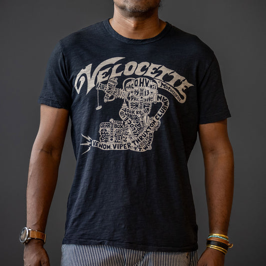 Velo Engine T-Shirt in Vintage Black