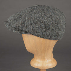 Hatteras wool herringbone pattern brown-melange