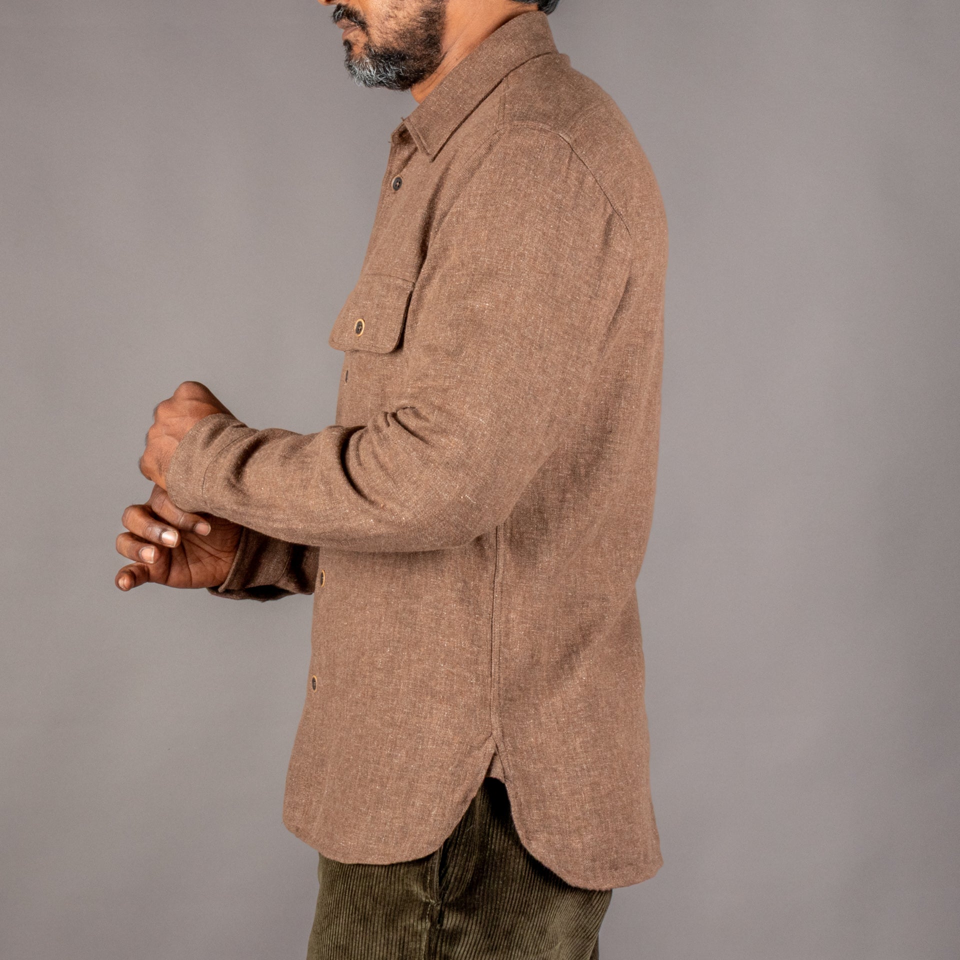 A Piece of Chic"Auvergnate" Hemd BraunHemdBritish Parts Luzern