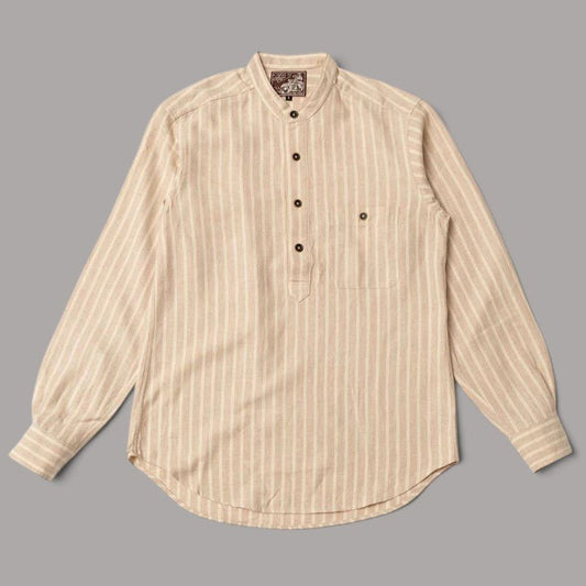 A Piece of Chic"Paysanne" Hemd Cotton & Linen StripesHemdBritish Parts Luzern