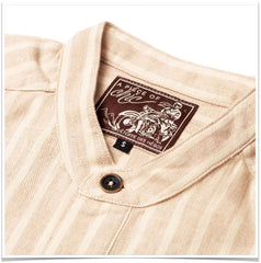 A Piece of Chic"Paysanne" Hemd Cotton & Linen StripesHemdBritish Parts Luzern