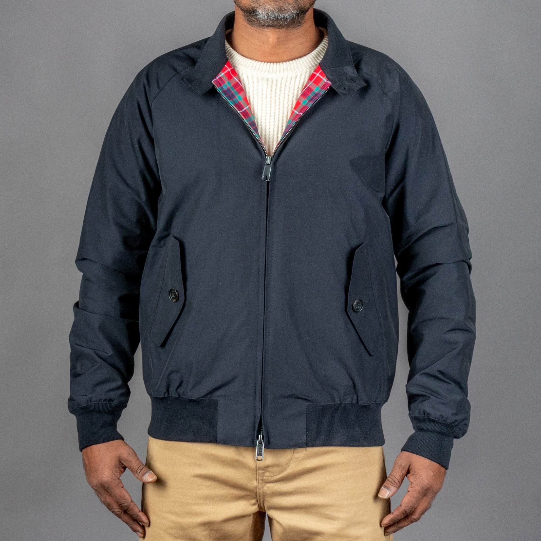 BaracutaG9 Harrington Jacke dark navyJackenBritish Parts Luzern