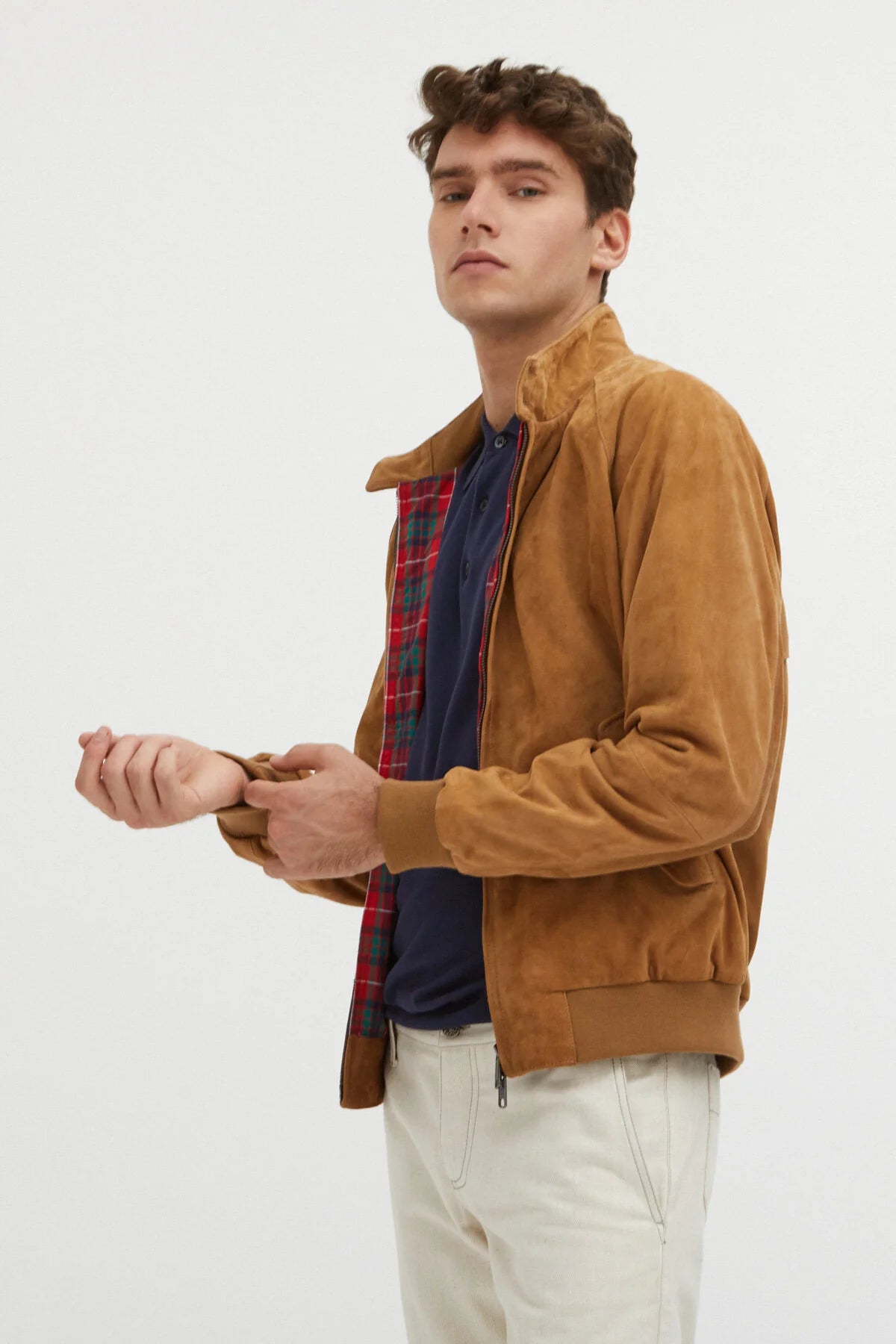 BaracutaG9 Harrington Jacke Suede TobaccoJackenBritish Parts Luzern