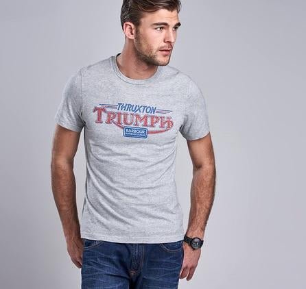 Barbour InternationalTriumph Thruxton Fog Marl T-Shirt (hellgrau melliert)T-ShirtBritish Parts Luzern