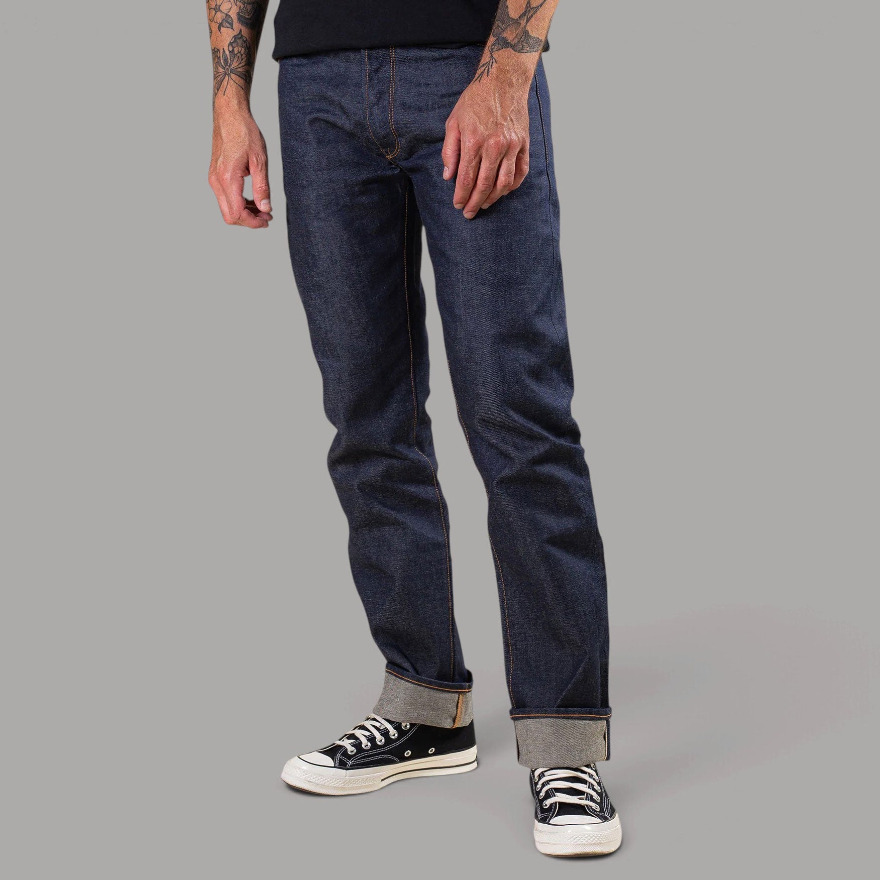 BenzakB-02 Regular Straight Jeans 14 oz Aged Indigo SelvedgeHosenBritish Parts Luzern