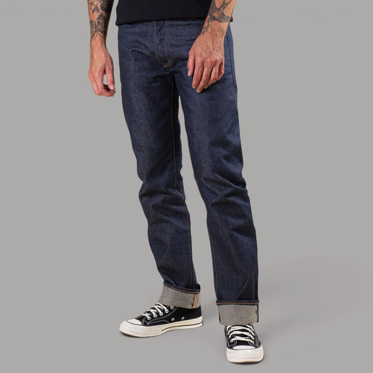 BenzakB-02 Regular Straight Jeans 14 oz Aged Indigo SelvedgeHosenBritish Parts Luzern