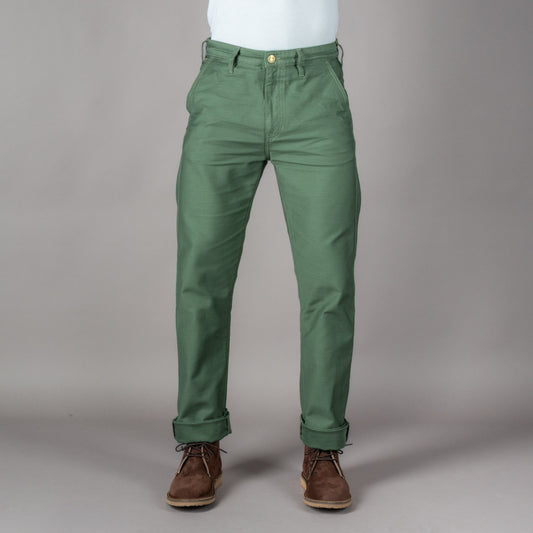 BenzakBC - 03 Straight Chino Military GreenHosenBritish Parts Luzern