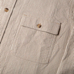 BenzakWork Shirt 6.5 oz. brown & white cord stripeHemdBritish Parts Luzern