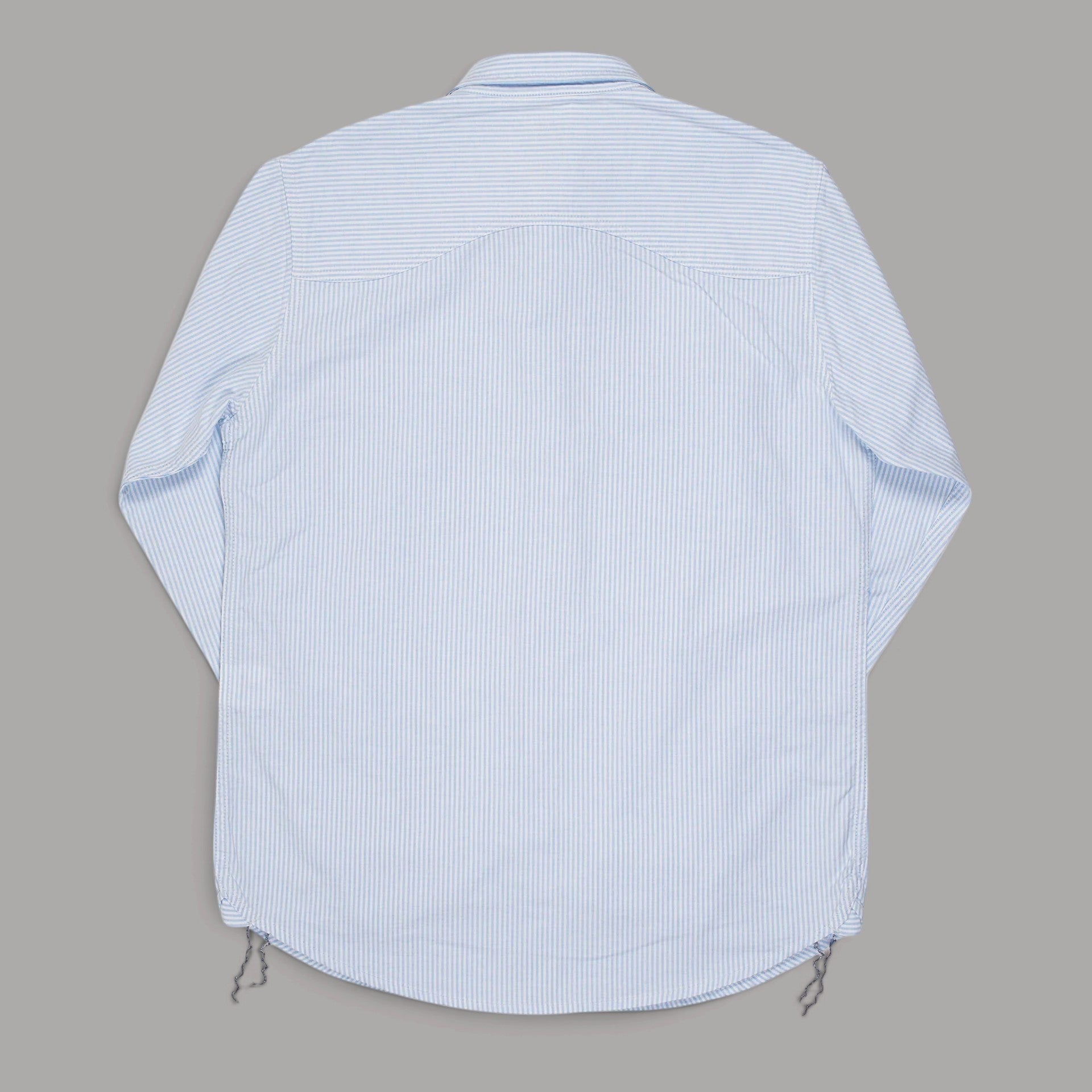 BenzakWorker Shirt, 6 oz., Blue & White Striped Oxford Shirt, British Parts Lucerne
