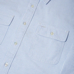 BenzakWorker Shirt, 6 oz., Blue & White Striped Oxford Shirt, British Parts Lucerne