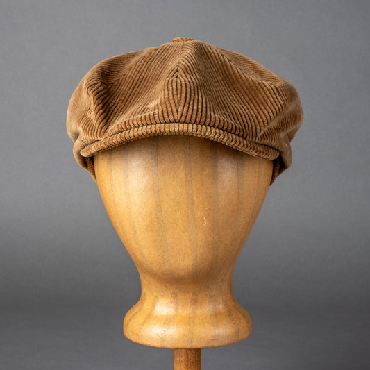 8-Panel Schiebermütze Cord Garage Theme - Almond