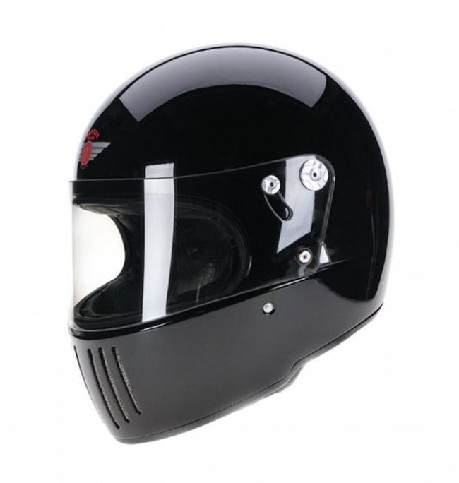 DavidaKoura Motorradhelm Glanz SchwarzHelmBritish Parts Luzern