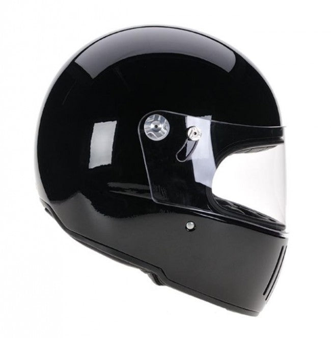 DavidaKoura Motorradhelm Glanz SchwarzHelmBritish Parts Luzern