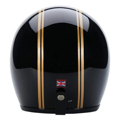 DavidaSpeedster V4 Motorradhelm schwarz mit gold StreifenHelmBritish Parts Luzern