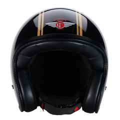 DavidaSpeedster V4 Motorradhelm schwarz mit gold StreifenHelmBritish Parts Luzern