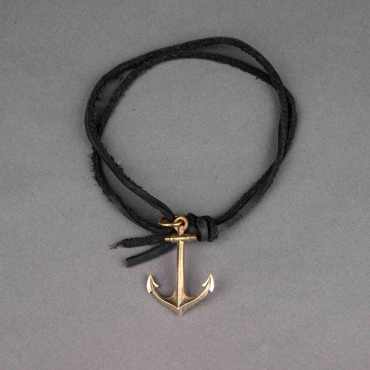 Anchor pendant small bronze