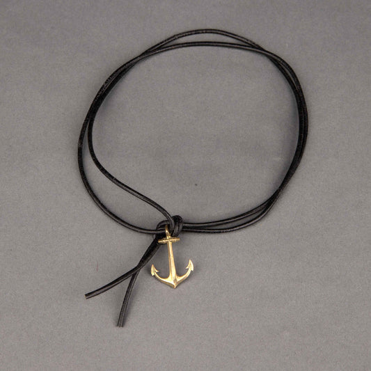Anchor pendant bronze mini