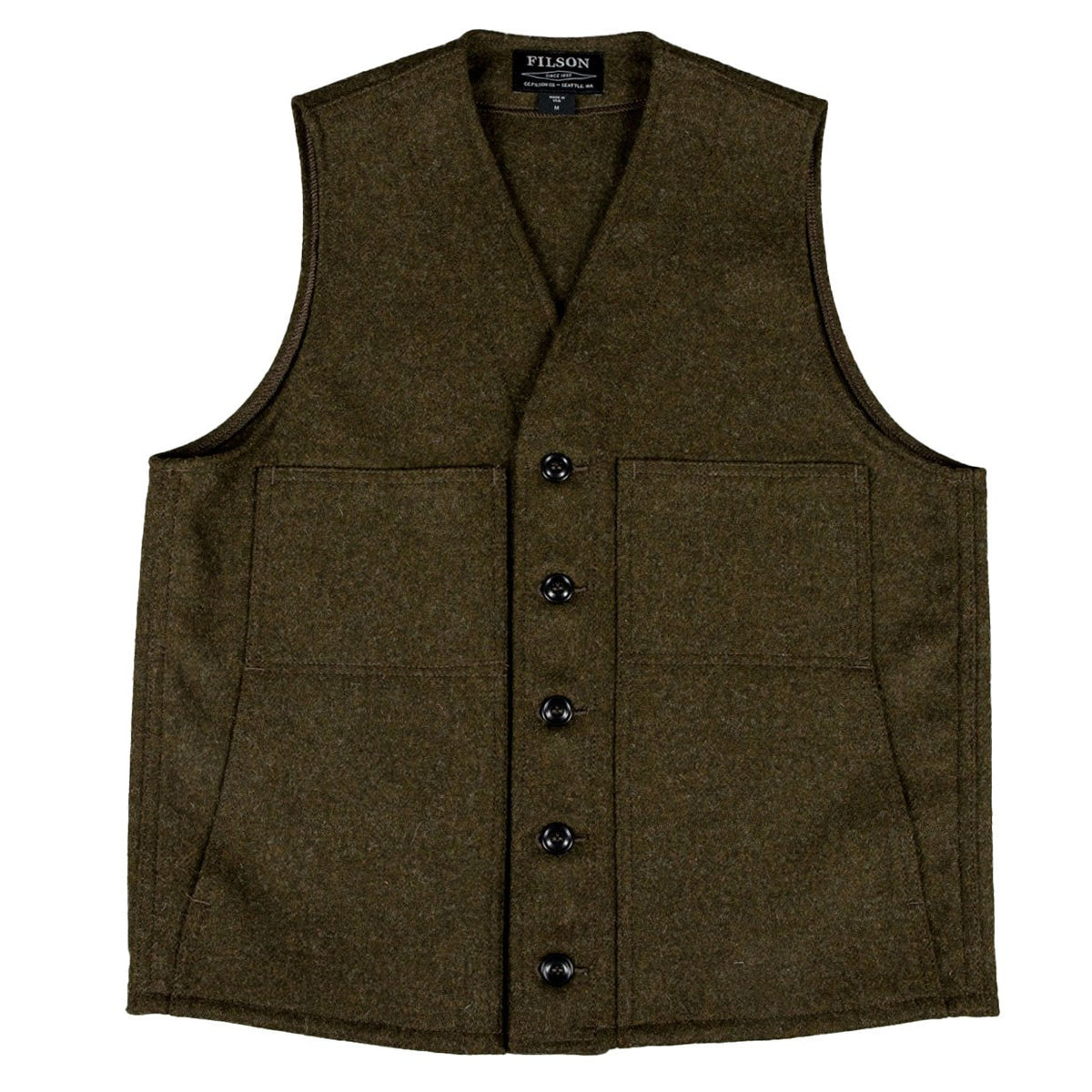 FilsonMackinaw Wool Vest Forest GreenWestenBritish Parts Luzern