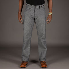 1942 Hunting Pant Grey Striped Linen