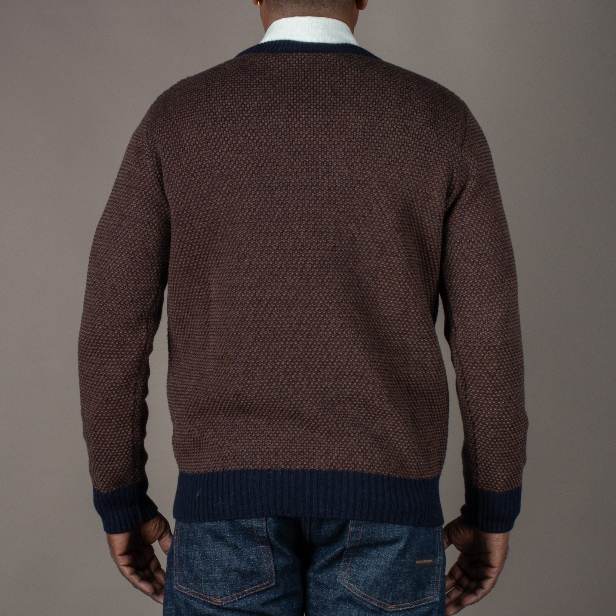G.R.P.Crew Neck TEC7 Blue-RustPulloverBritish Parts Luzern