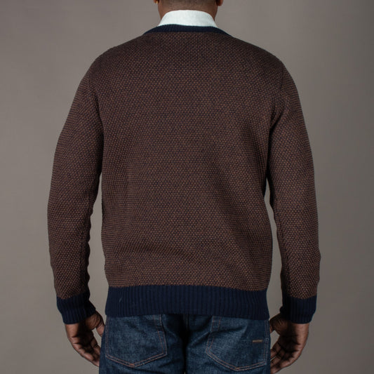 G.R.P.Crew Neck TEC7 Blue-RustPulloverBritish Parts Luzern