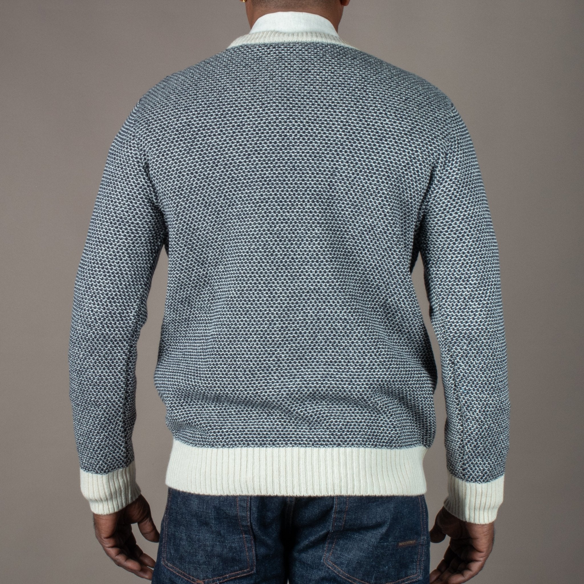 G.R.P.Crew Neck TEC7 Ecru-BluePulloverBritish Parts Luzern